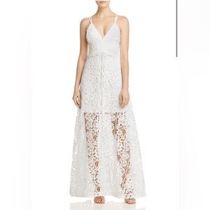 Aqua Bright White Lace dress NWT size M